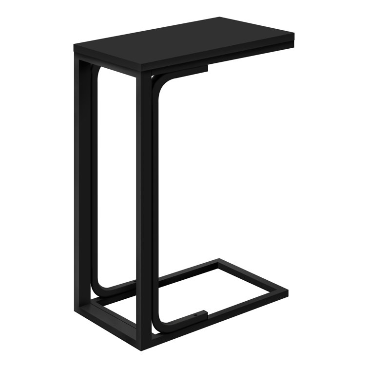 C shaped shop side table black